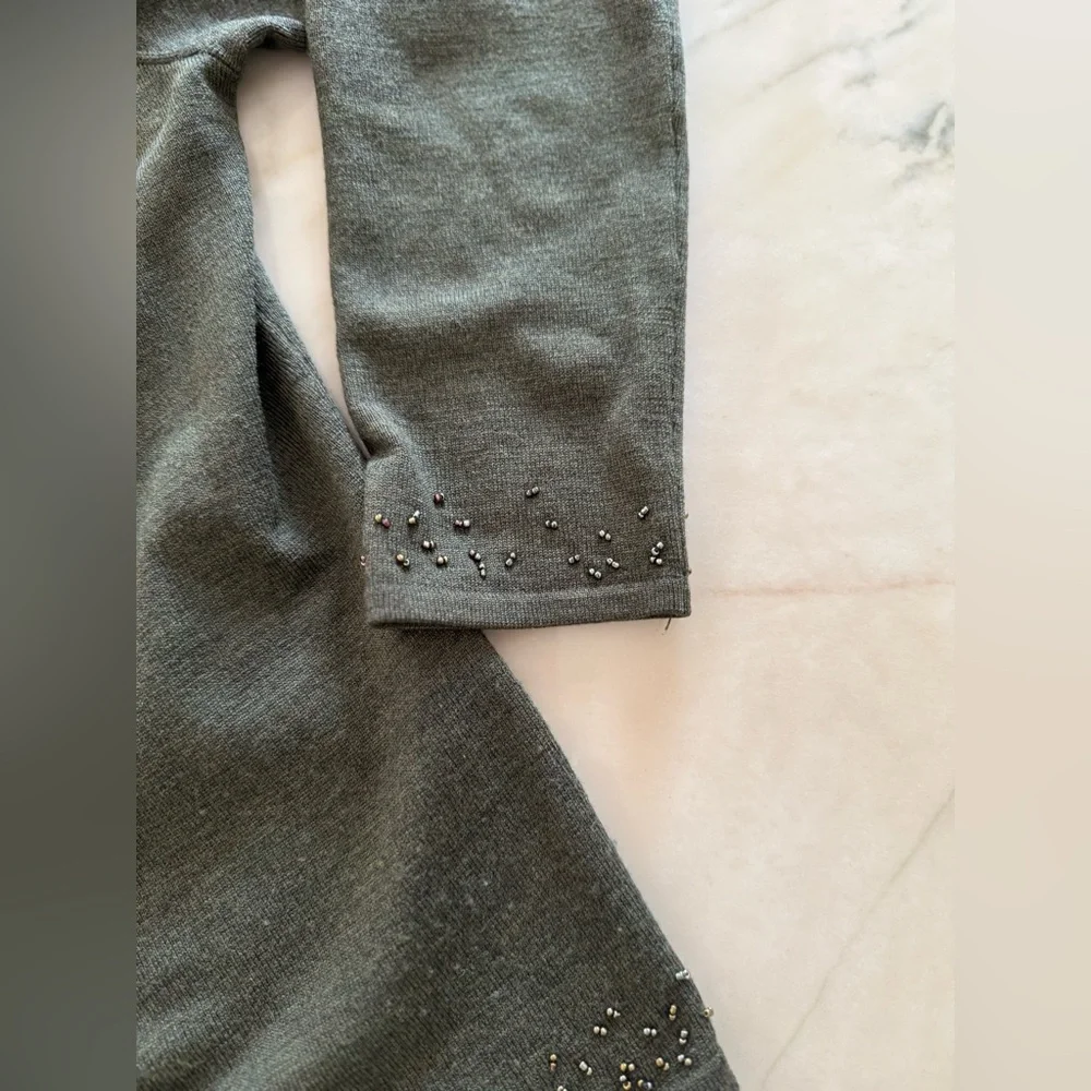 Ann Taylor Ultra Fine Merino Wool Beaded Cardigan Sz S - Picture 6 of 11